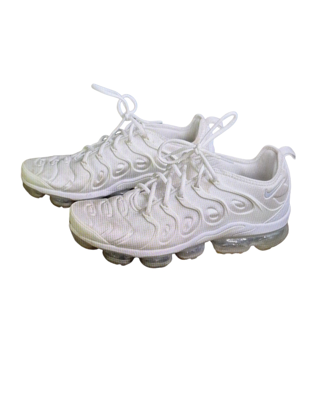 Nike White Men’s Air VaporMax-plus Triple White Athletic Sneakers